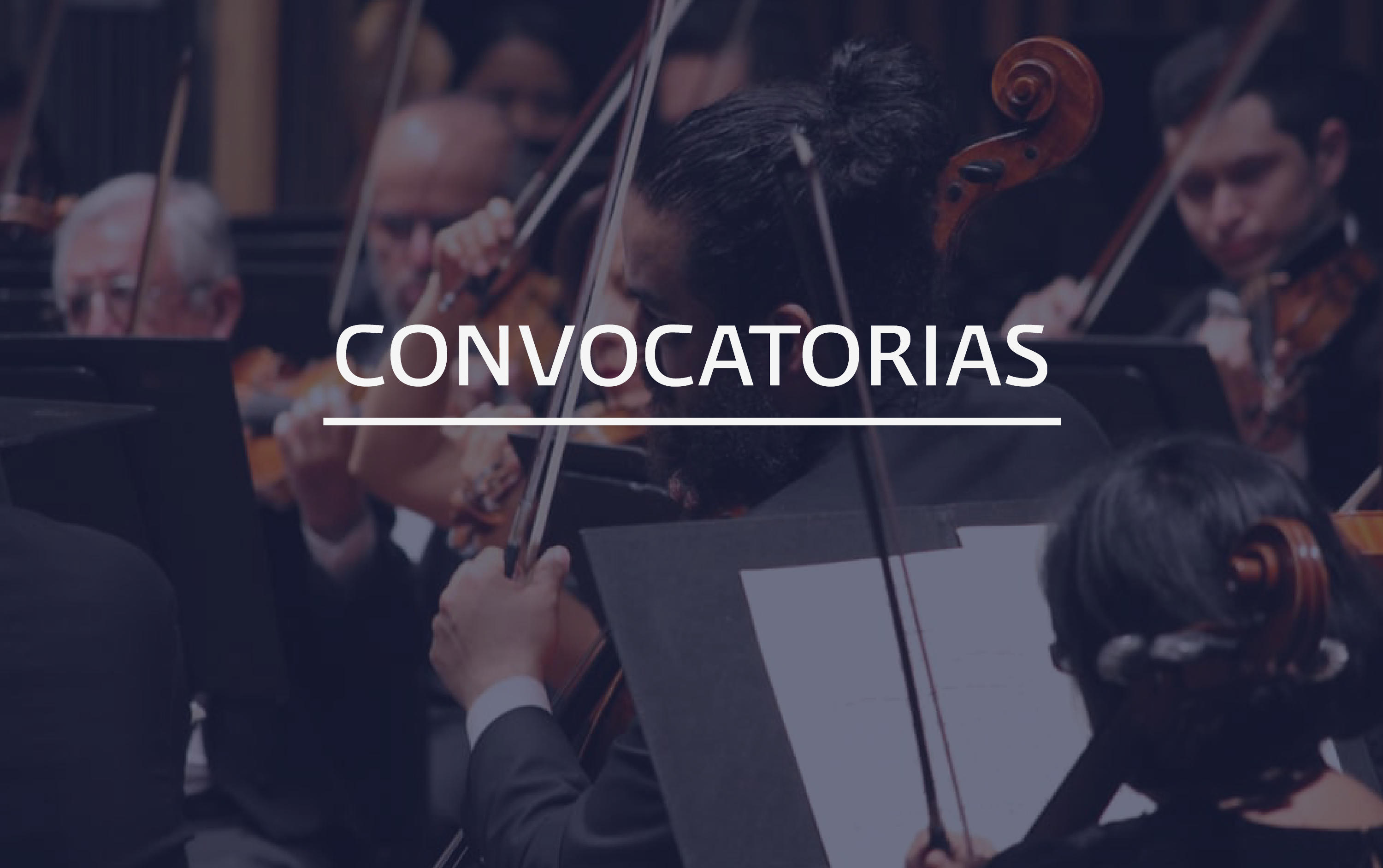 Convocatorias de la Orquesta Sinfónica Nacional de México